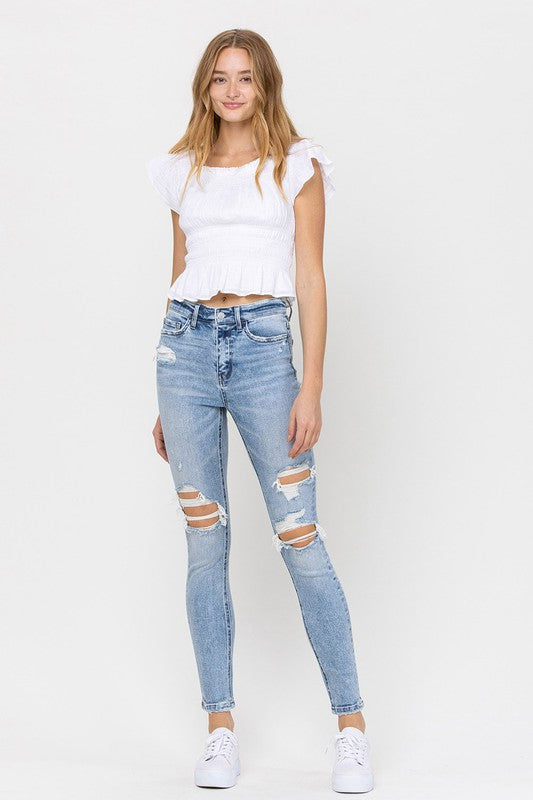 Drew High Rise Ankle Skinny Jeans