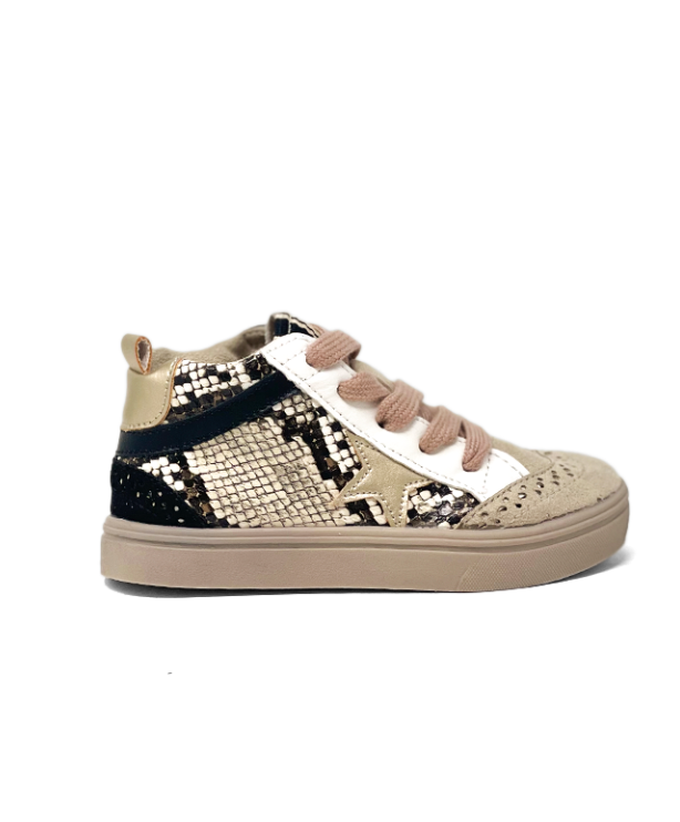 Pink Snakeskin Star Toddler Sneakers