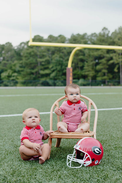 Red Striped Polo Bodysuit