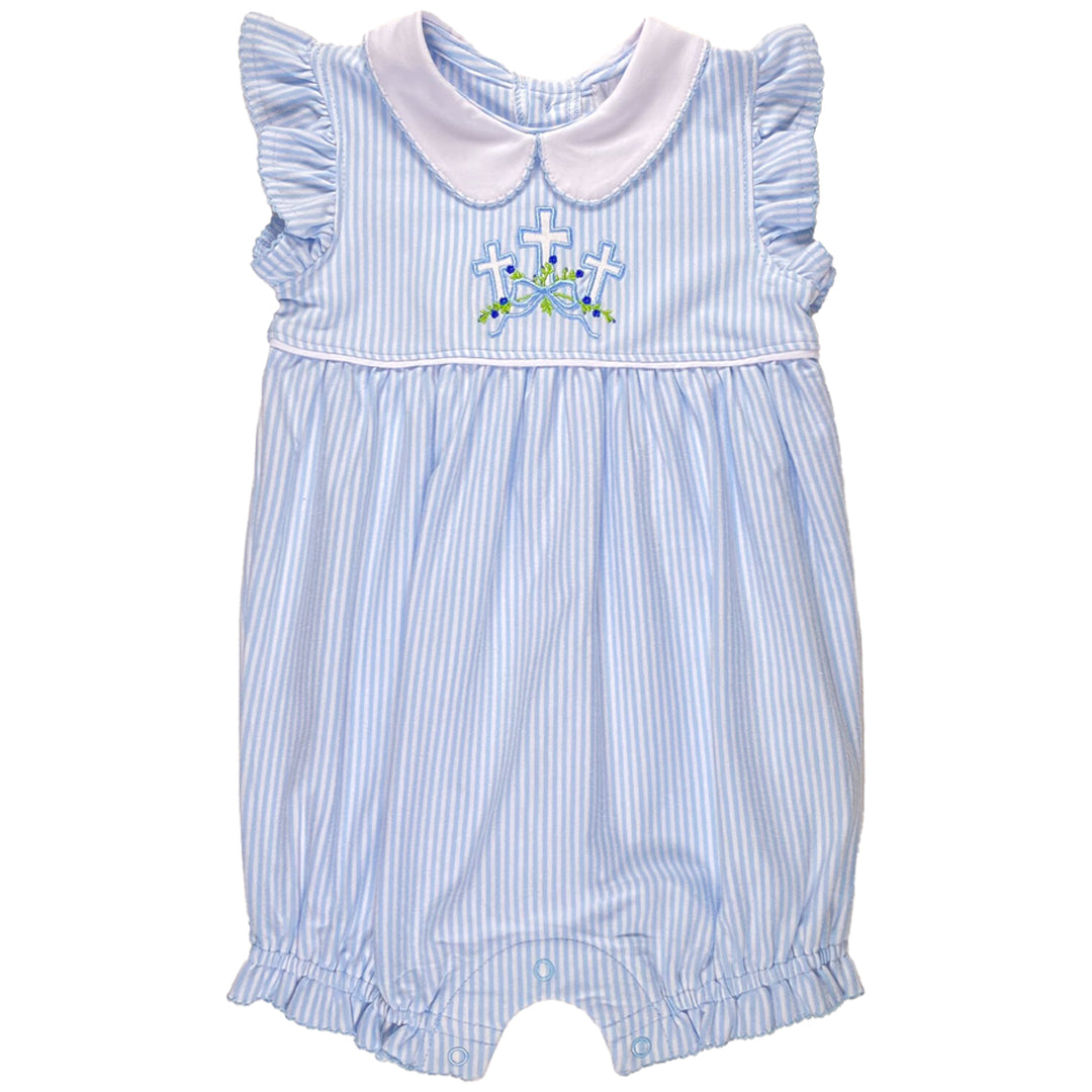 Blue Cross Bubble Romper