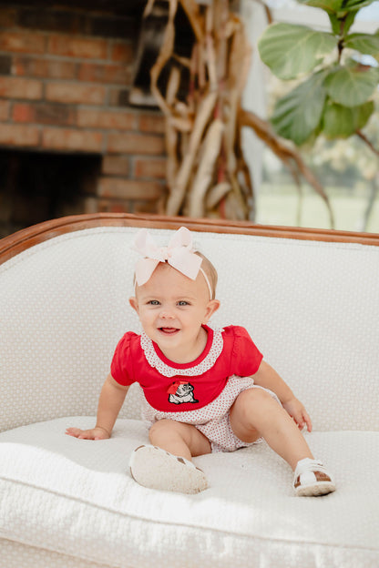 Bulldog Bow Romper